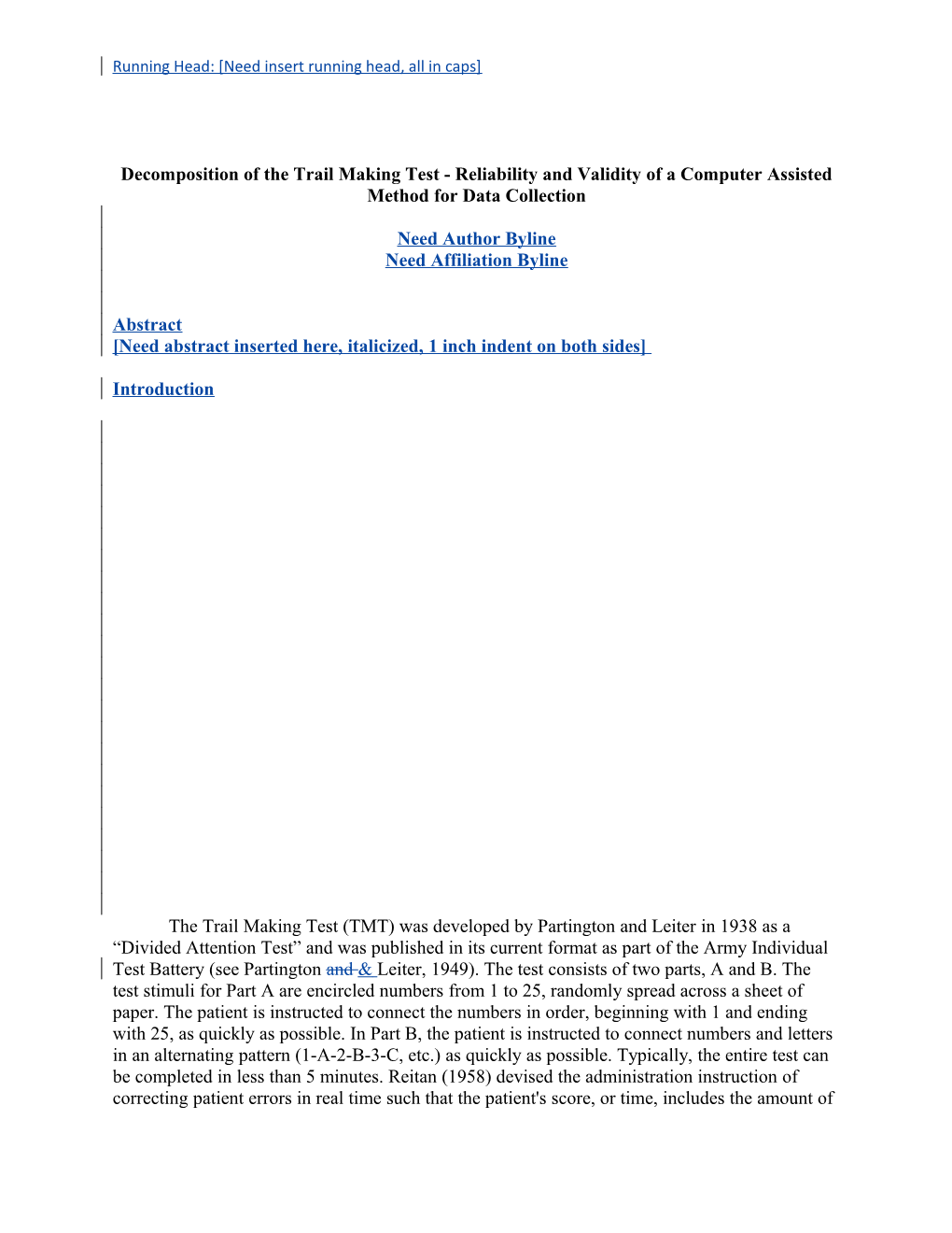 Trail Making Test and Eye Tracking Analyses