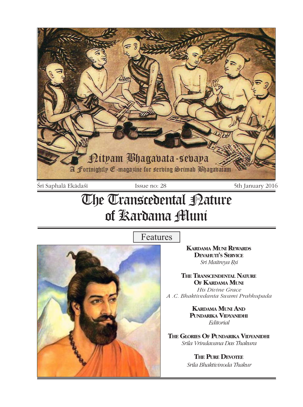 The Transcedental Nature of Kardama Muni Features Kardama Muni Rewards Devahuti’S Service Sri Maitreya Åñi