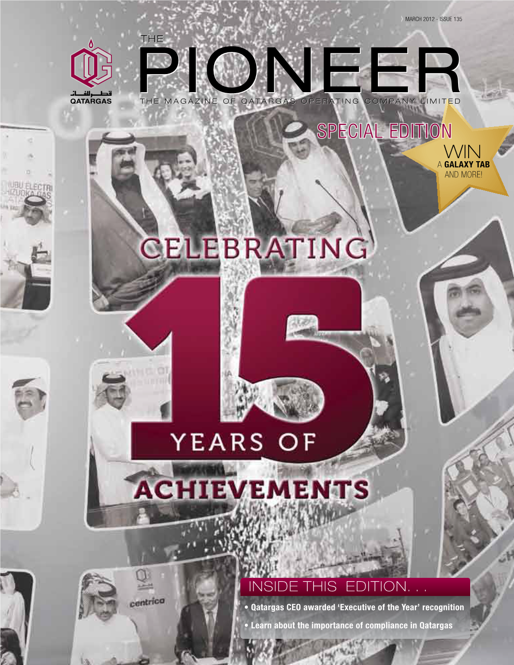 THE PIONEER Issue 135- 2012 3 Operating Excellence Qatargas Participates in Iptc