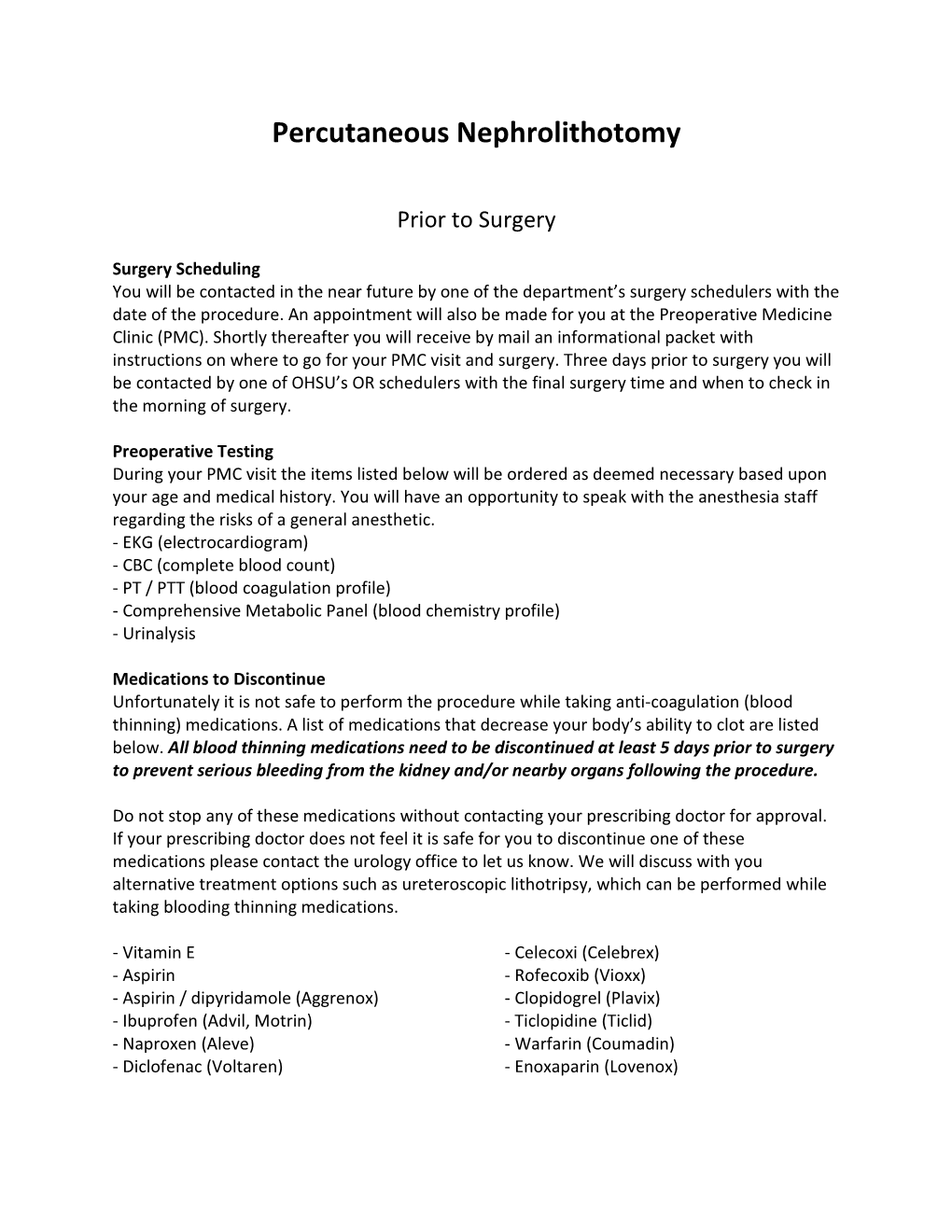 Percutaneous Nephrolithotomy