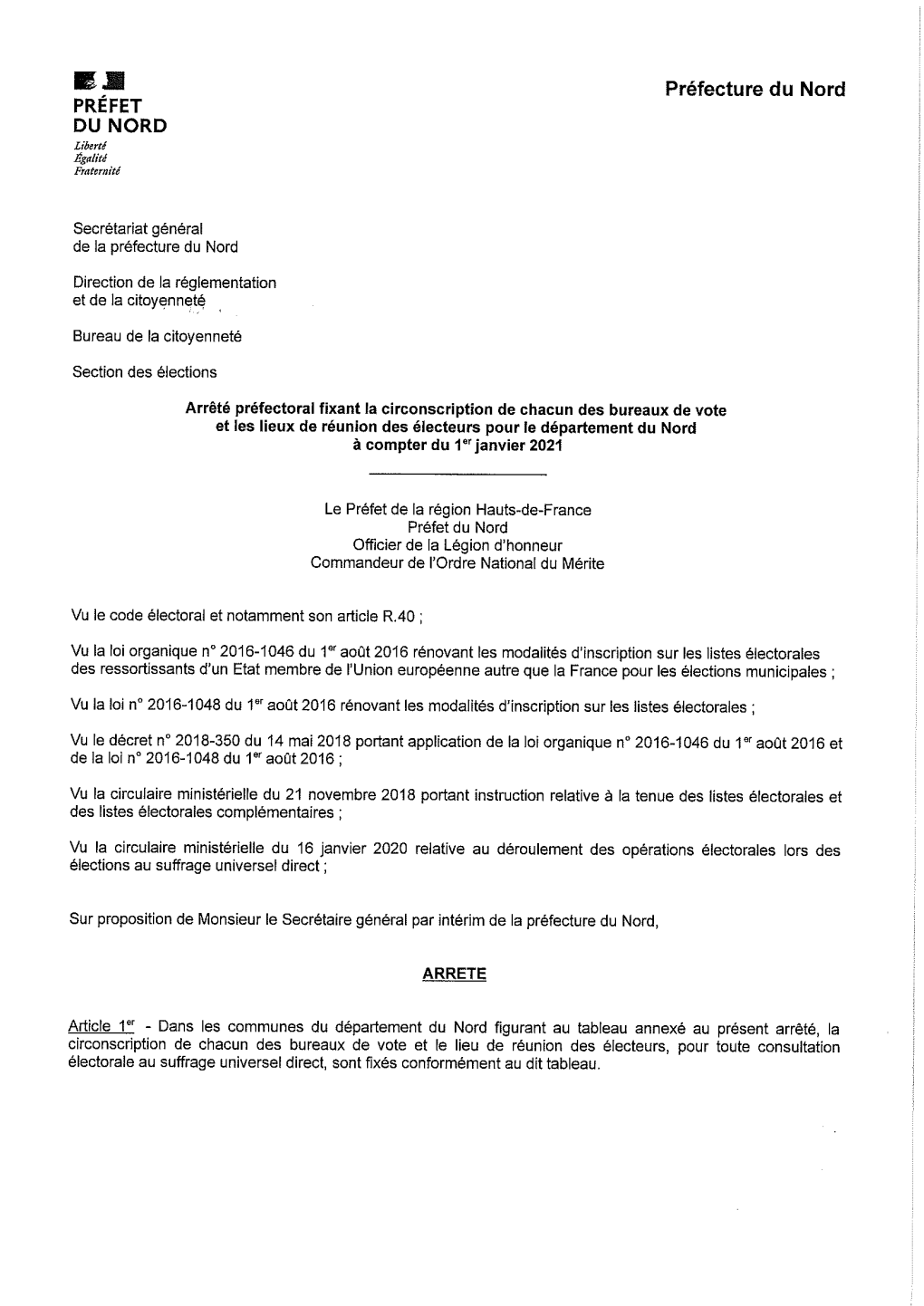 Arrondissement D'avesnes Page 1 De 6 Commune Circonscription Canton Bureau Circonscription Du Bureau Lieu De Vote Cousolre 3 19 - FOURMIES 0002 Rue Du Vieux Couvent