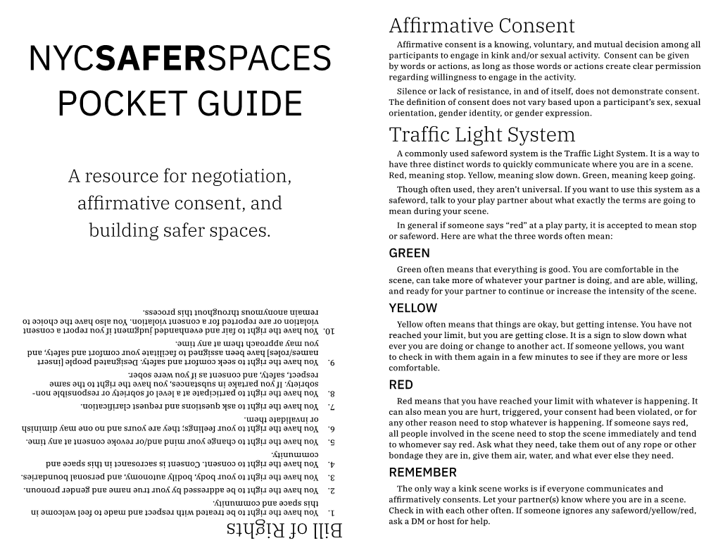 Nycsaferspaces Pocket Guide