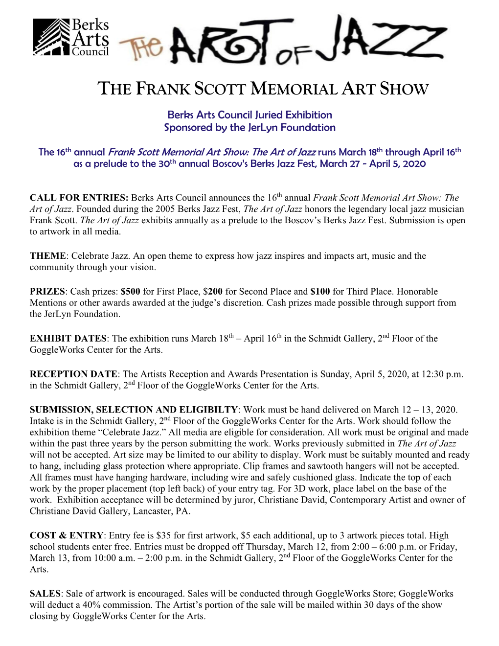The Frank Scott Memorial Art Show