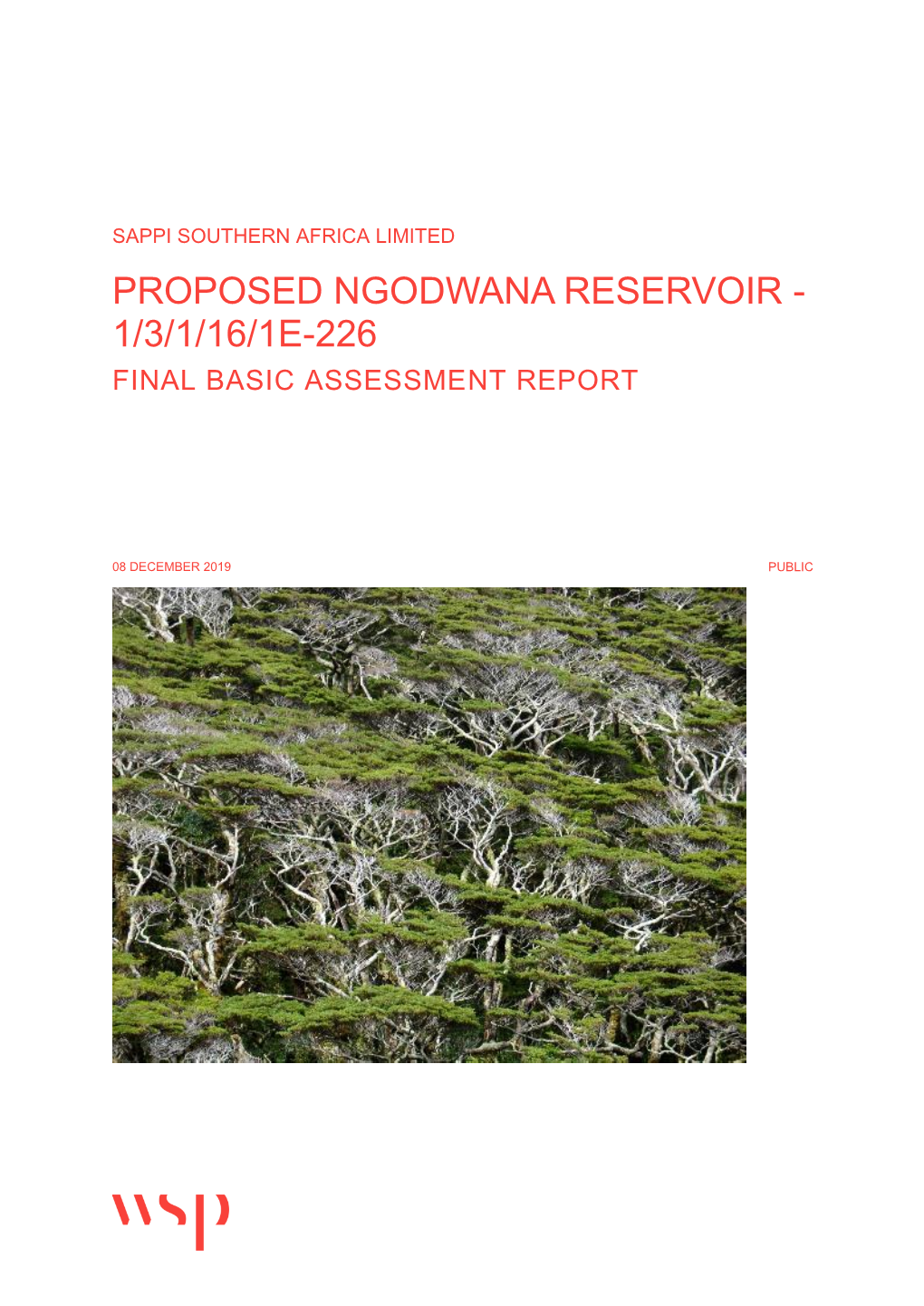 Proposed Ngodwana Reservoir - 1/3/1/16/1E-226 Final Basic Assessment Report