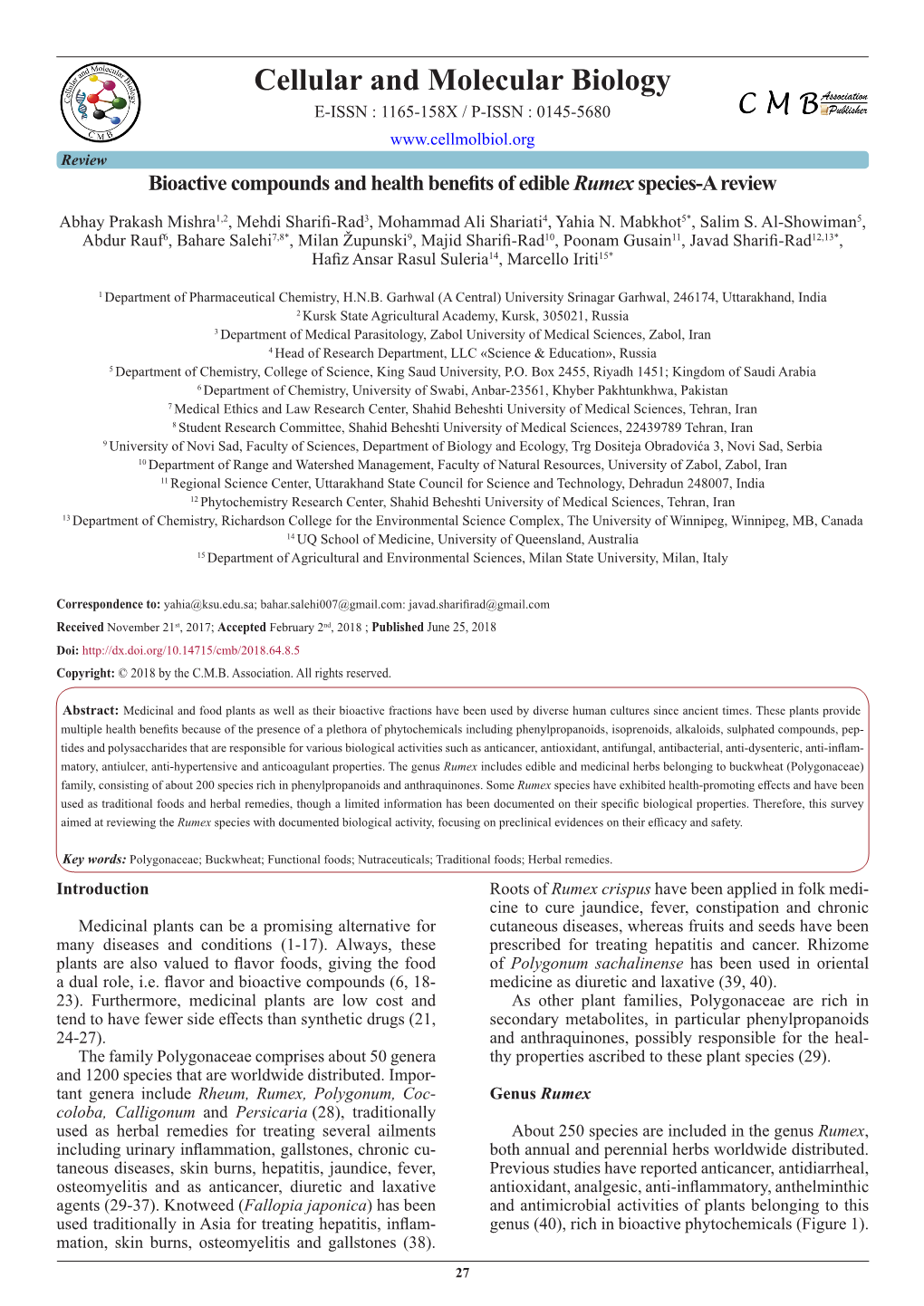 Cellular and Molecular Biology