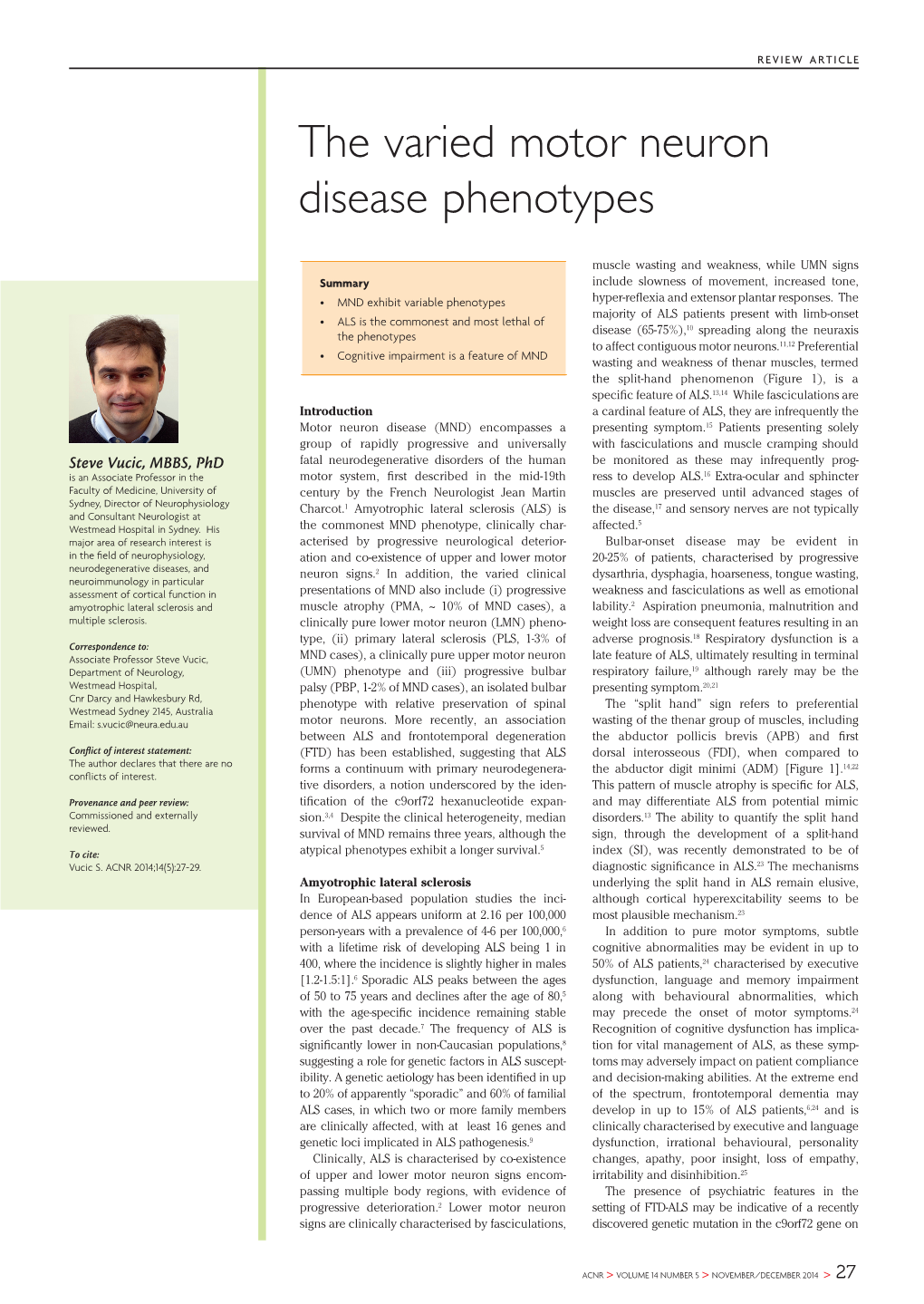 The Varied Motor Neuron Disease Phenotypes