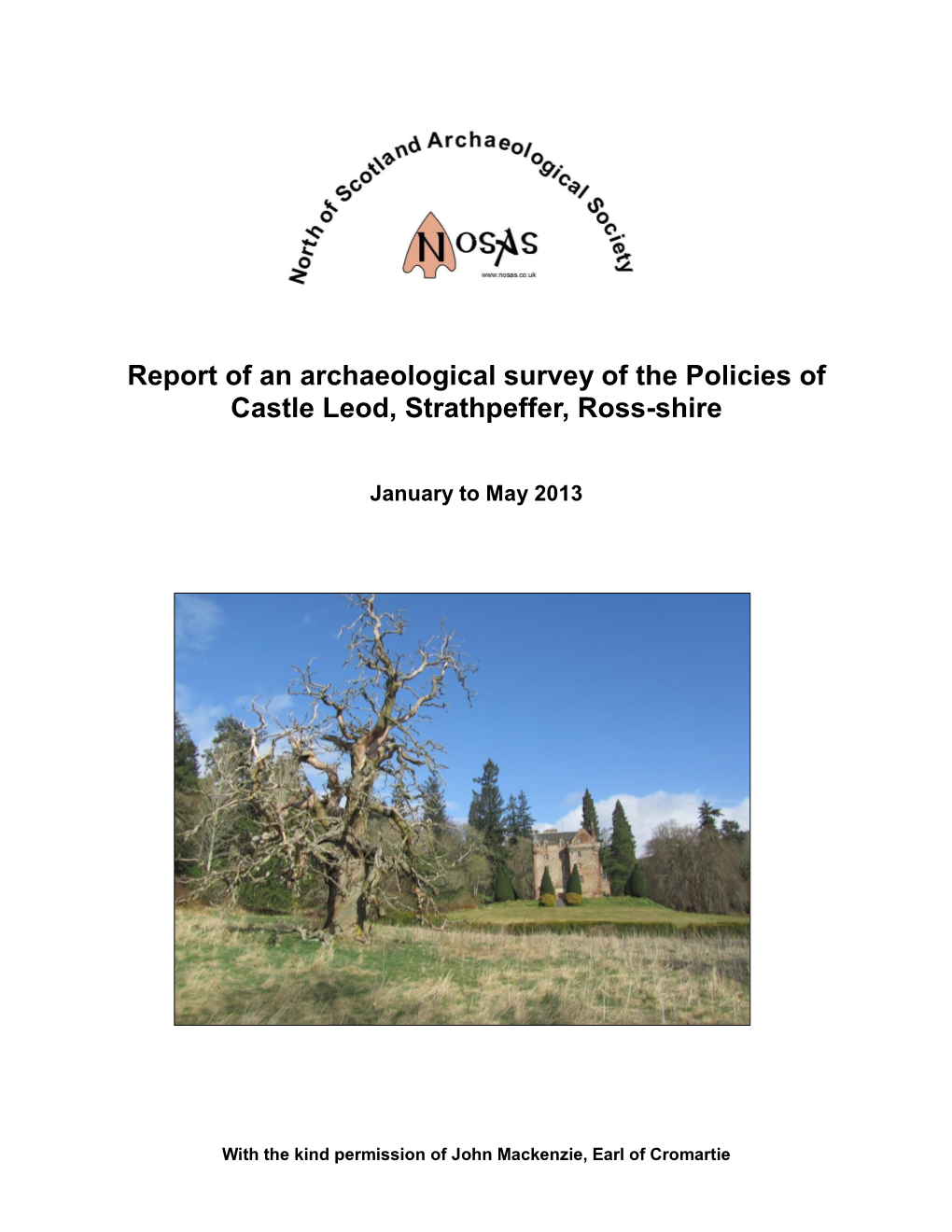 Report of an Archaeological Survey of the Policies of Castle Leod, Strathpeffer, Ross-Shire