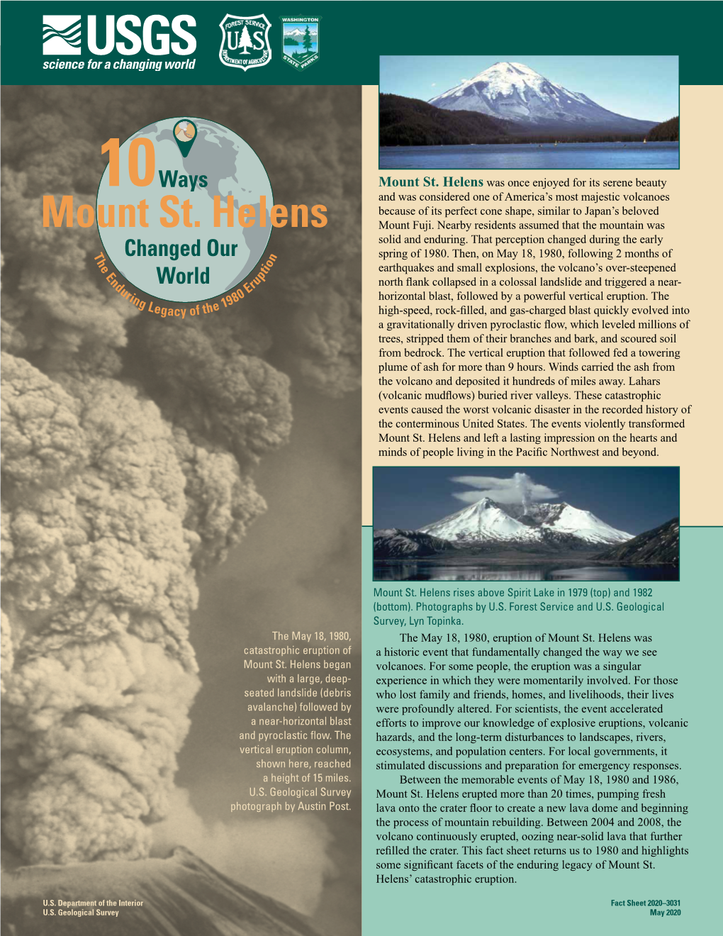 Ten Ways Mount St. Helens Changed Our World—The Enduring Legacy of the 1980 Eruption