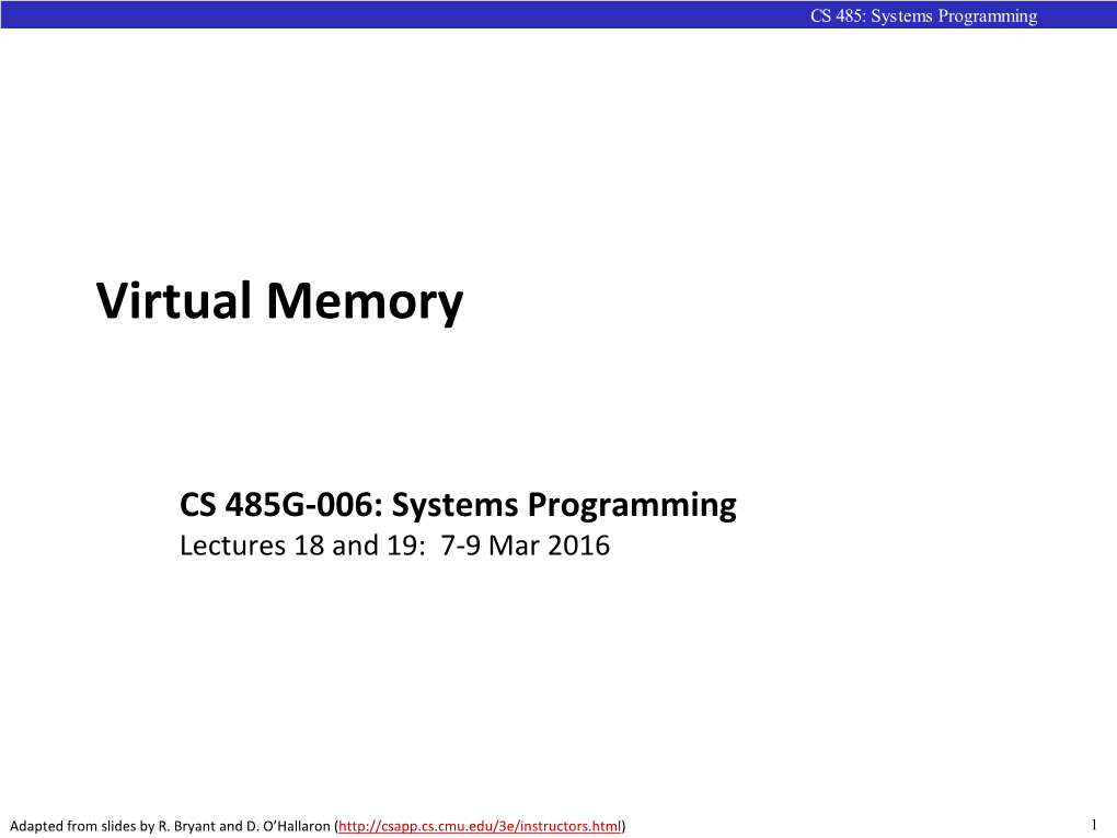 Virtual Memory