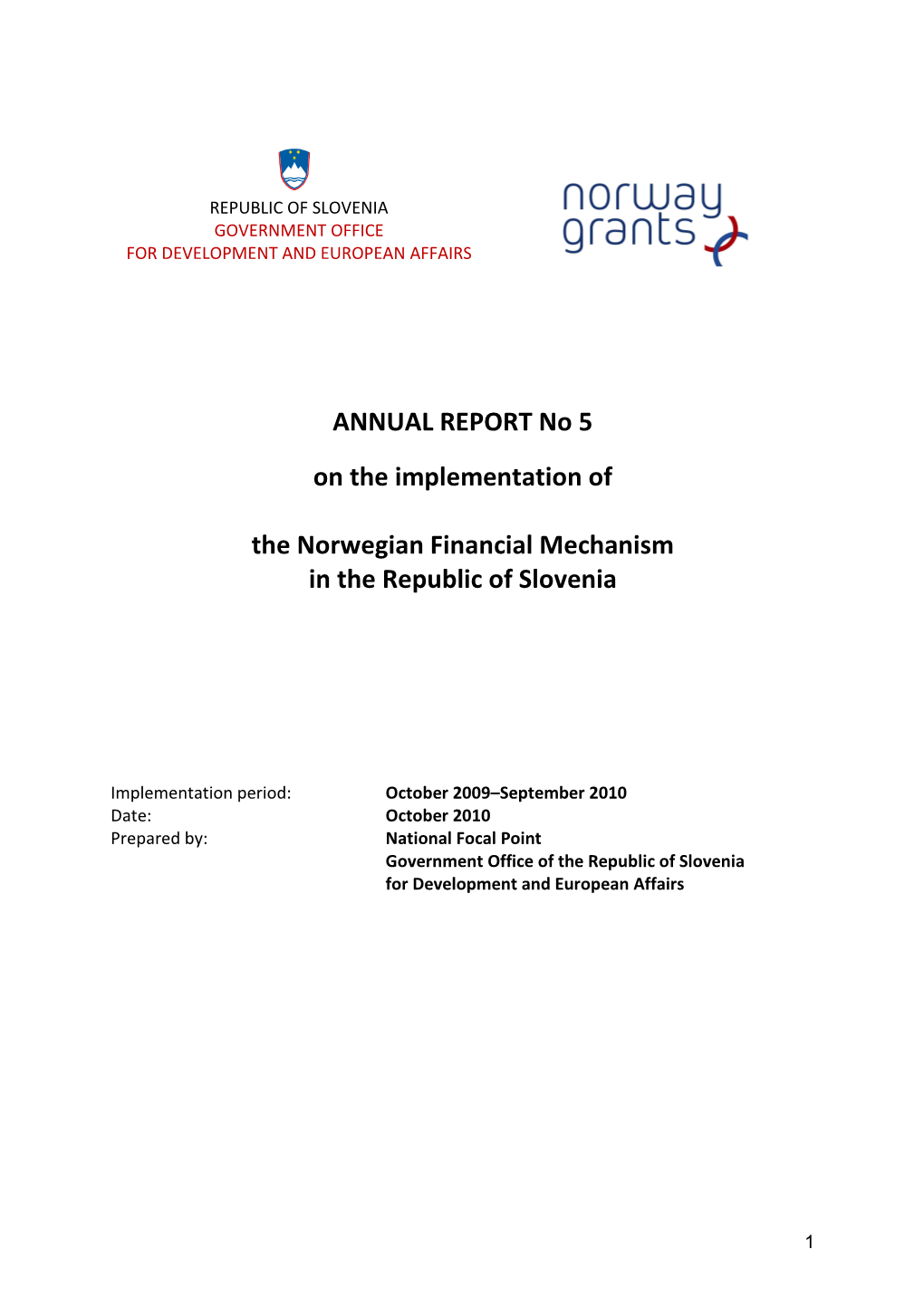 NOR SI Annual Report 10 Nov 10 Final