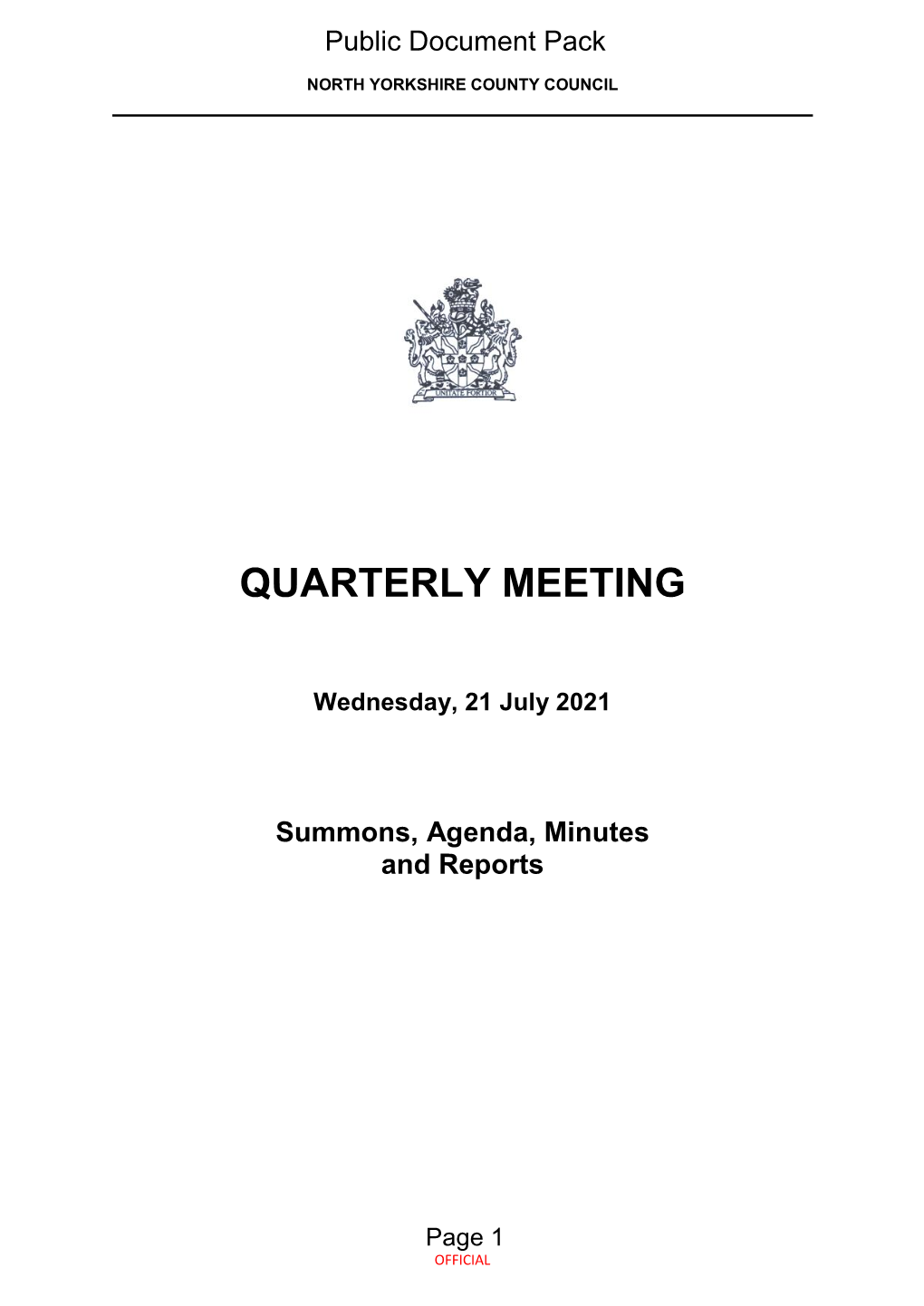 (Public Pack)Agenda Document for County Council, 21/07/2021 10:30