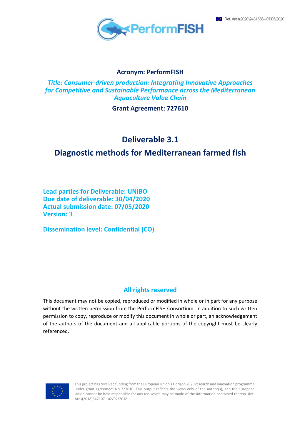 Diagnostic Methods for Mediterranean Farmed Fish