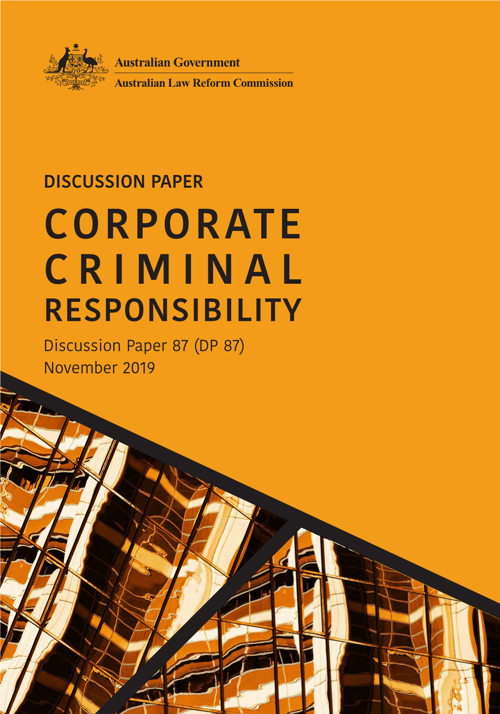 ALRC Corporate Criminal Responsibility Discussion Paper 87