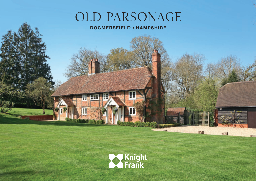 OLD PARSONAGE A4 4Pp.Indd