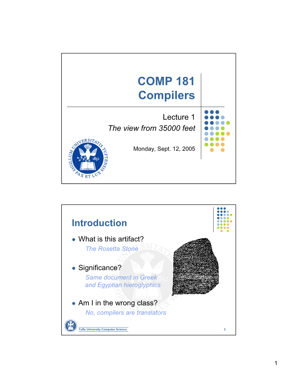 COMP 181 Compilers