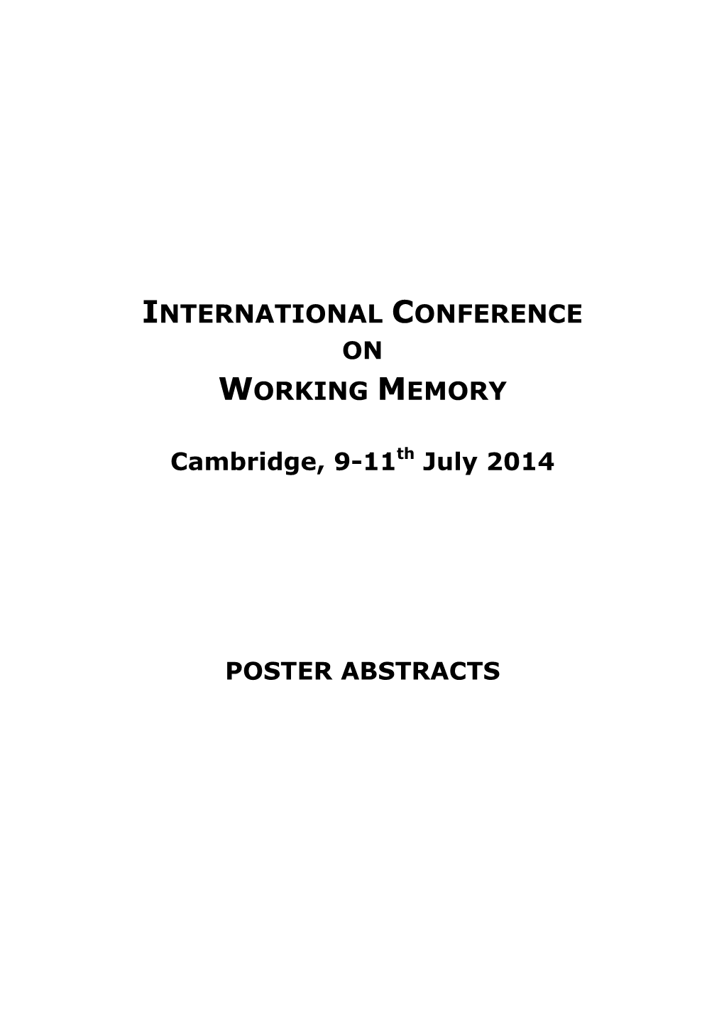 Working Memory