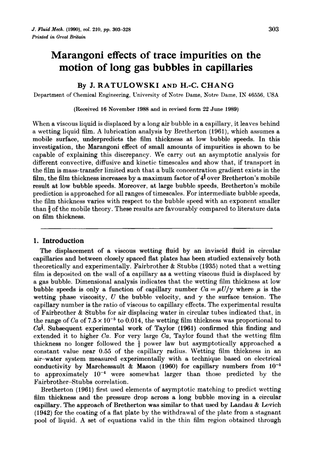 Marangoni Effects of Trace Impurities on the Motion of Long Gas Bubbles in Capillaries