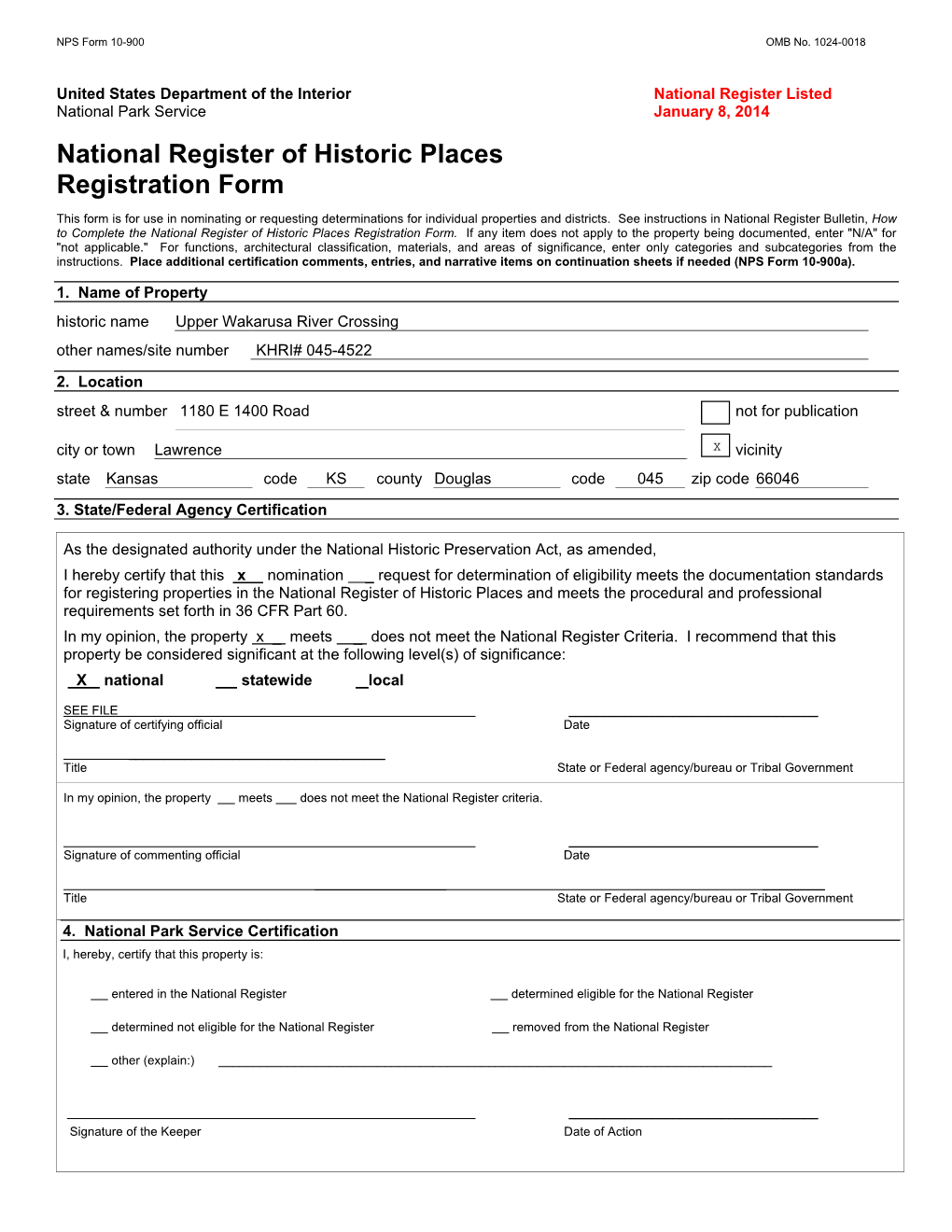 National Register Nomination