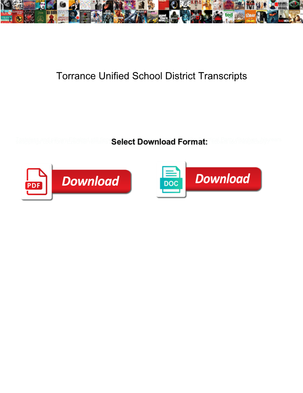 Torrance Unified School District Transcripts