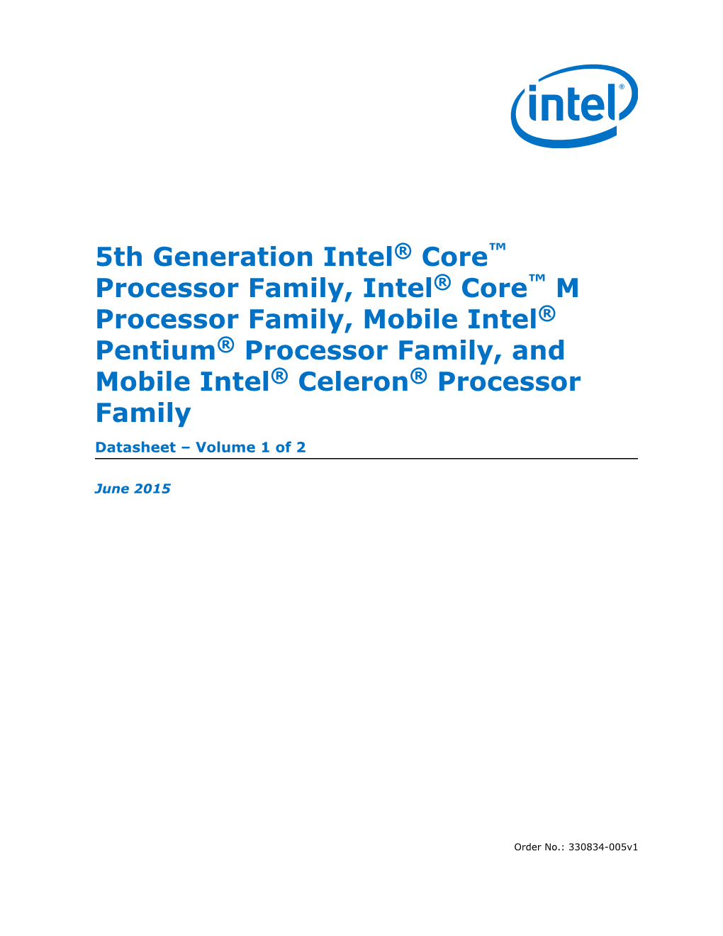 Datasheet – Volume 1 of 2