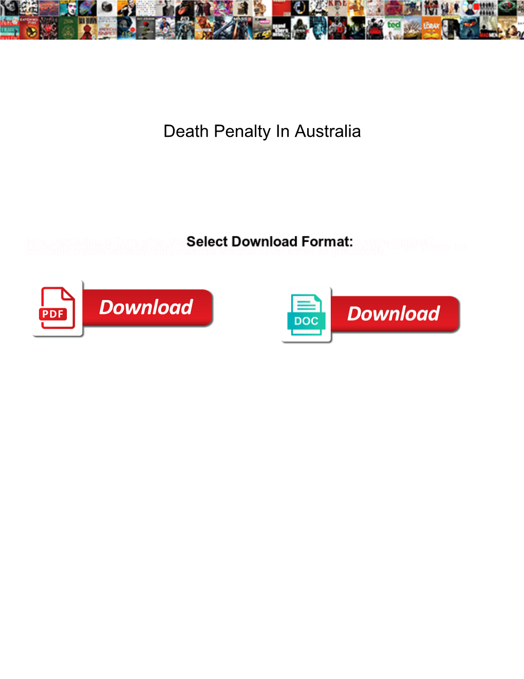 Death Penalty in Australia