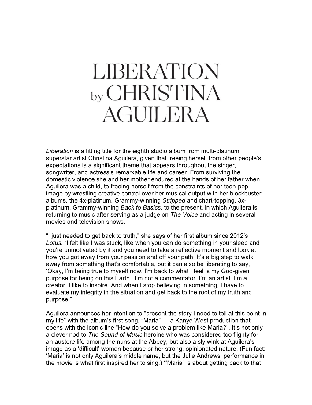 Liberation Is a Fitting Title for the Eighth Studio Album from Multi-Platinum