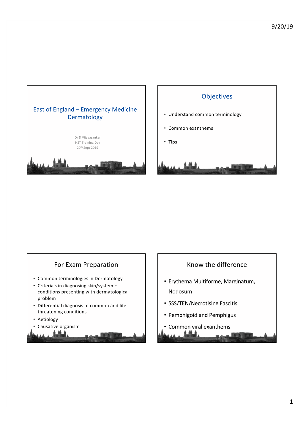 Dermatology EM SPR Handout