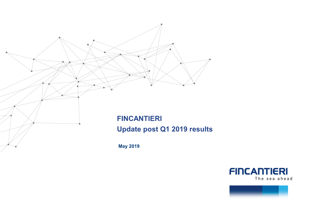 FINCANTIERI Update Post Q1 2019 Results