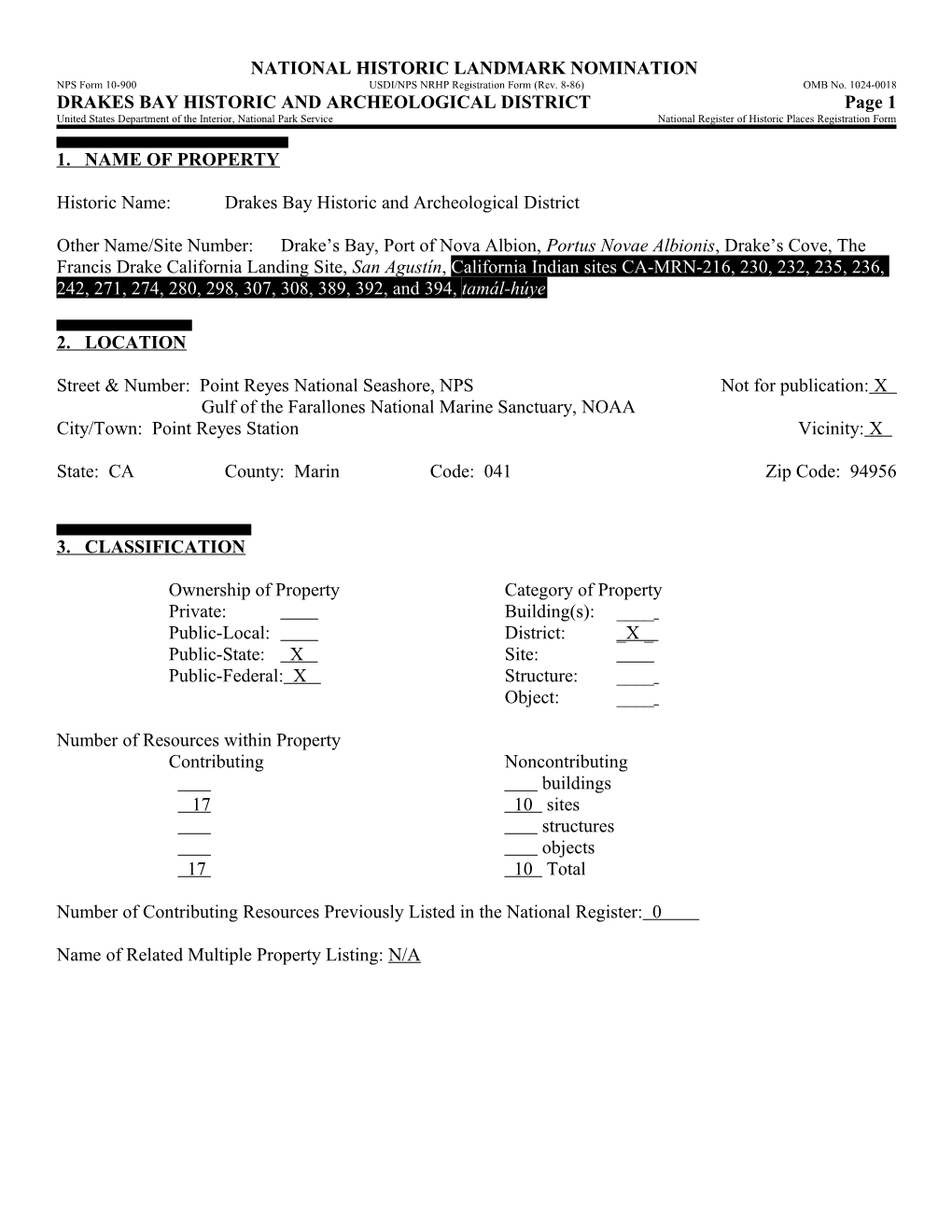 NHL Nomination Study FORMAT