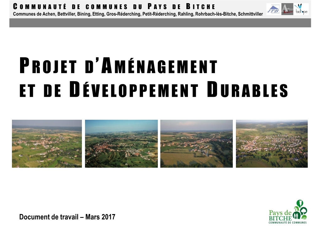 Projet D'aménagement Et De Développement Durables