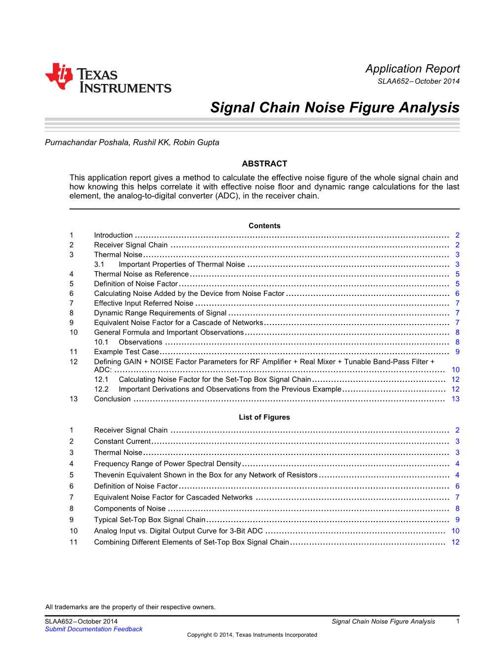 Signal Chain Noise Figure Analysis
