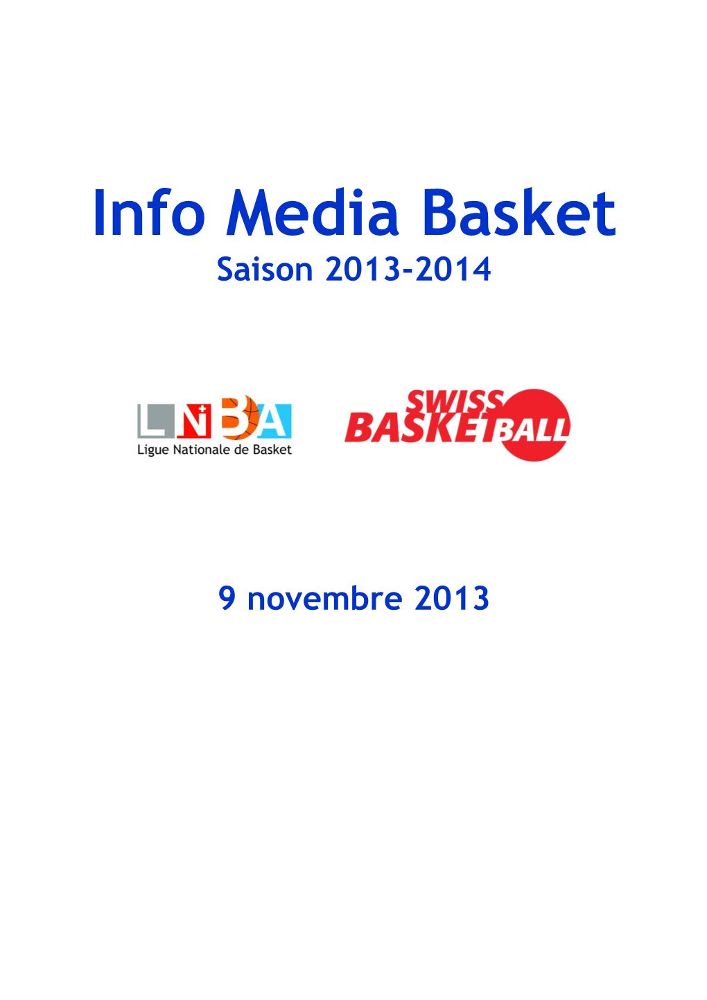 Info Media Basket Saison 2013-2014