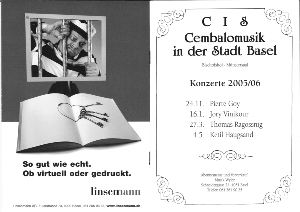 Cembalomusik in Der Stadt Basel Bischofshof· Münstersaal