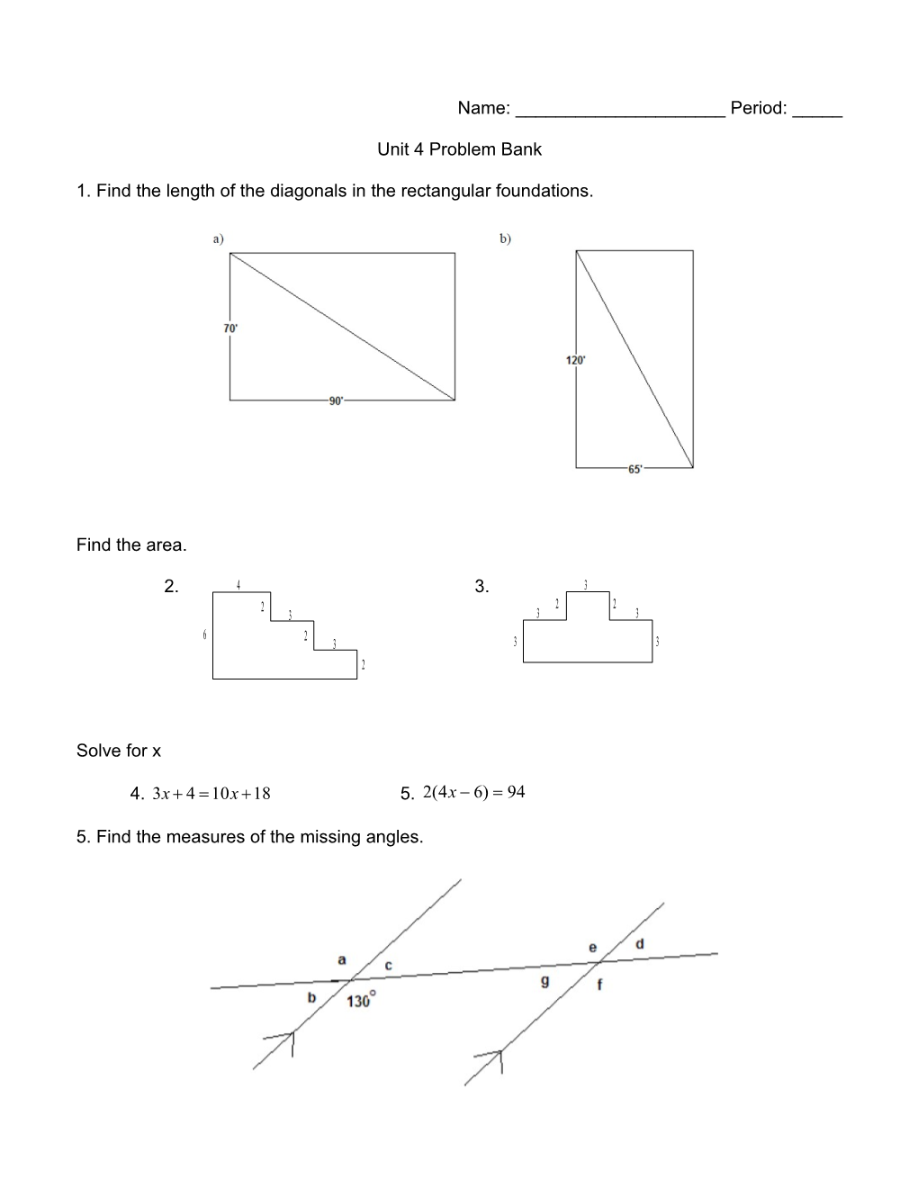 Find the Area of the Shaded Regions