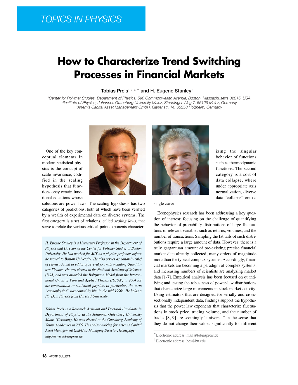 How to Characterize Trend Switching Processes in Financial Markets