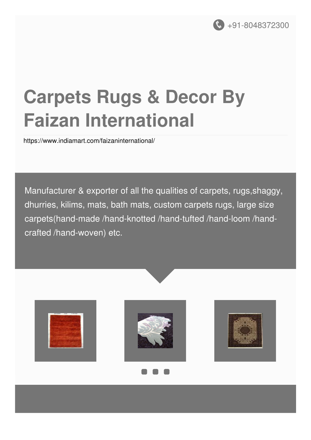 Carpets Rugs & Decor by Faizan International