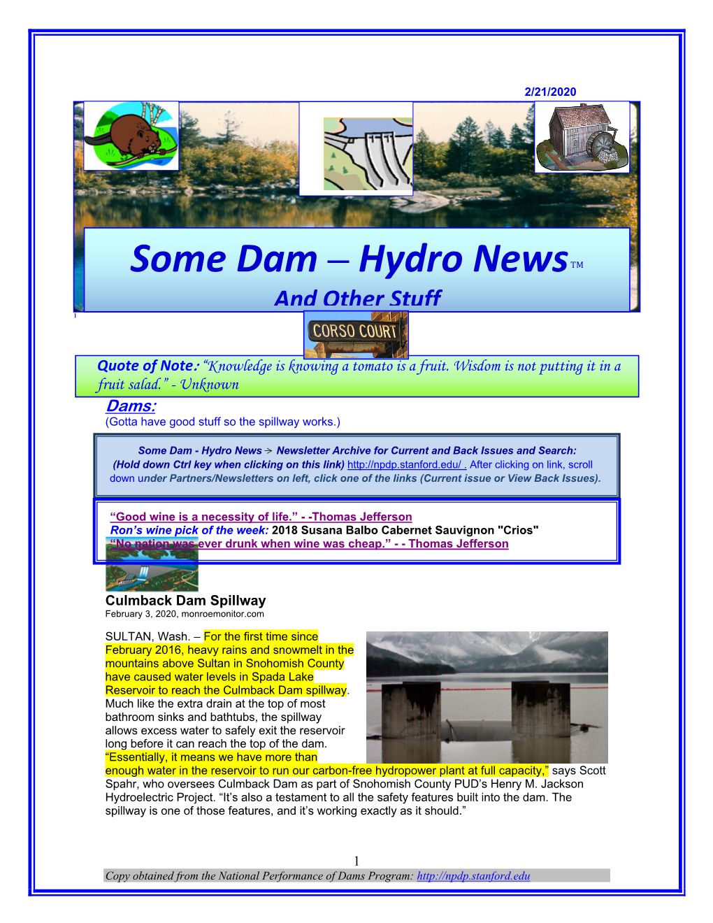 Some Dam – Hydro Newstm