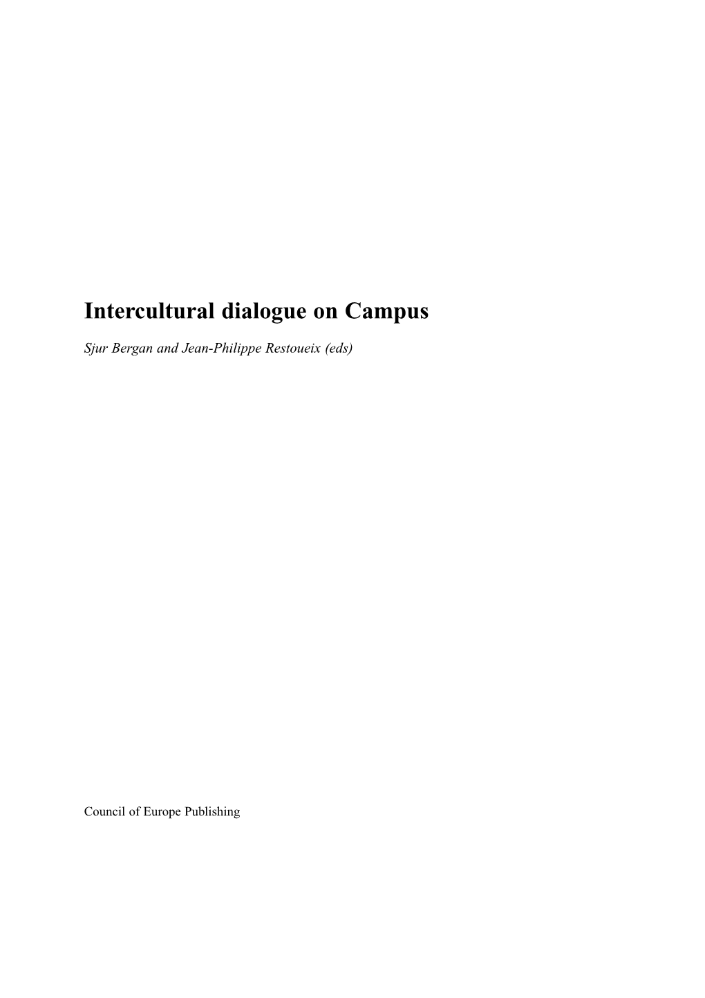 Intercultural Dialogue on Campus