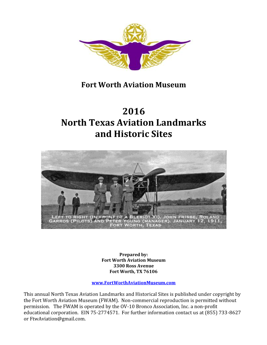 2016 North Texas Aviation Landmarks and Historic Sites