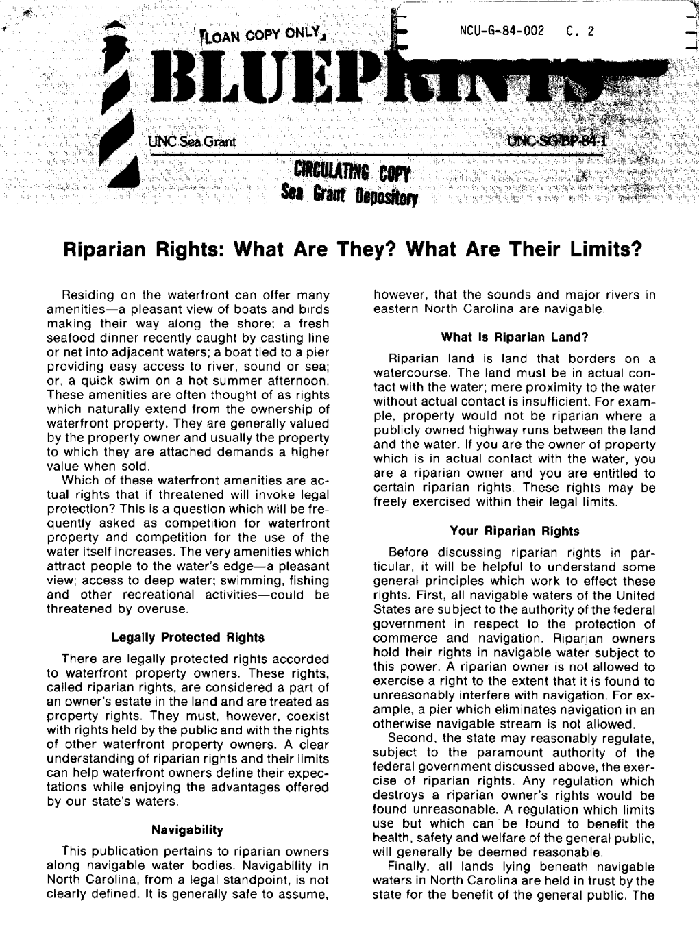 Riparian Rights: What Are They? What Are Their Limits?