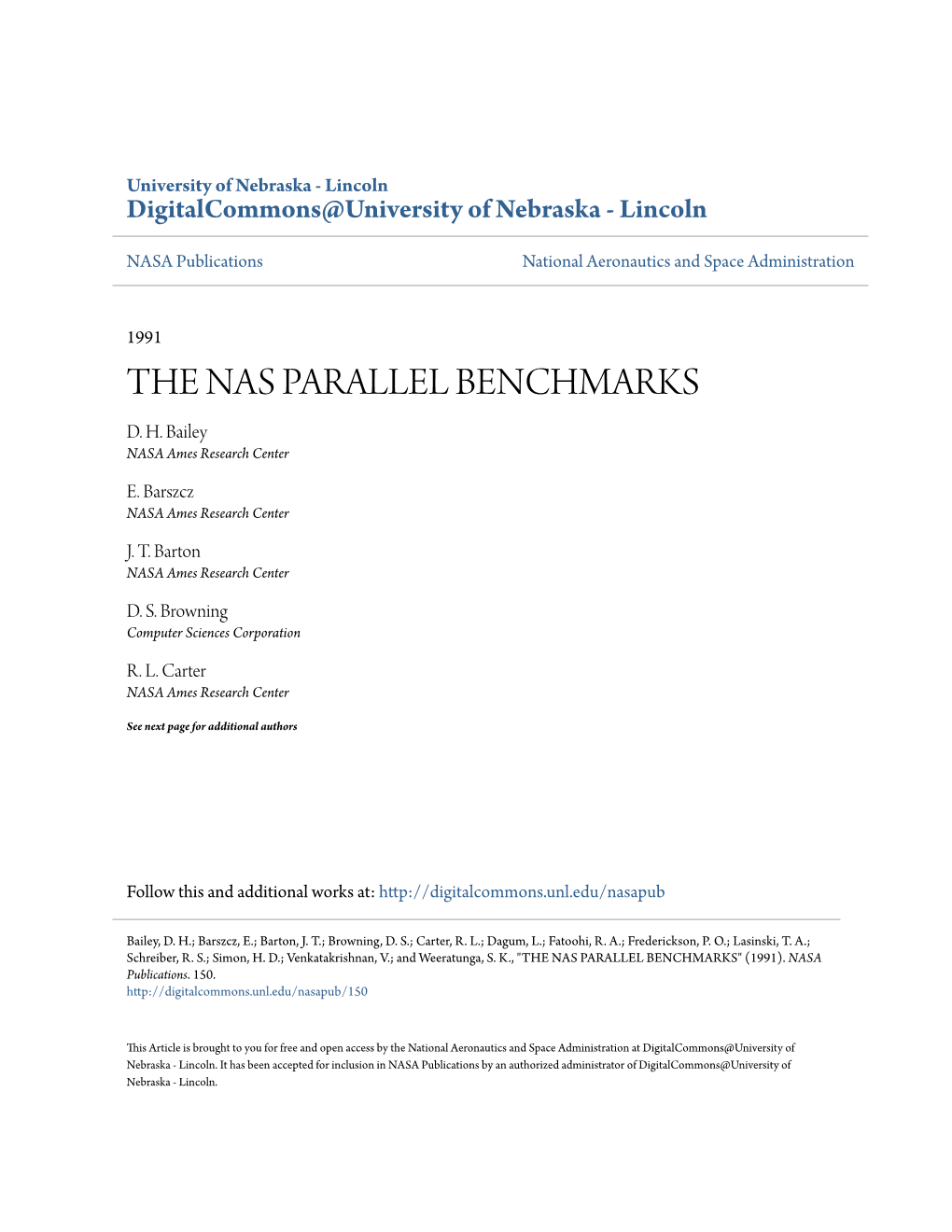 The Nas Parallel Benchmarks D