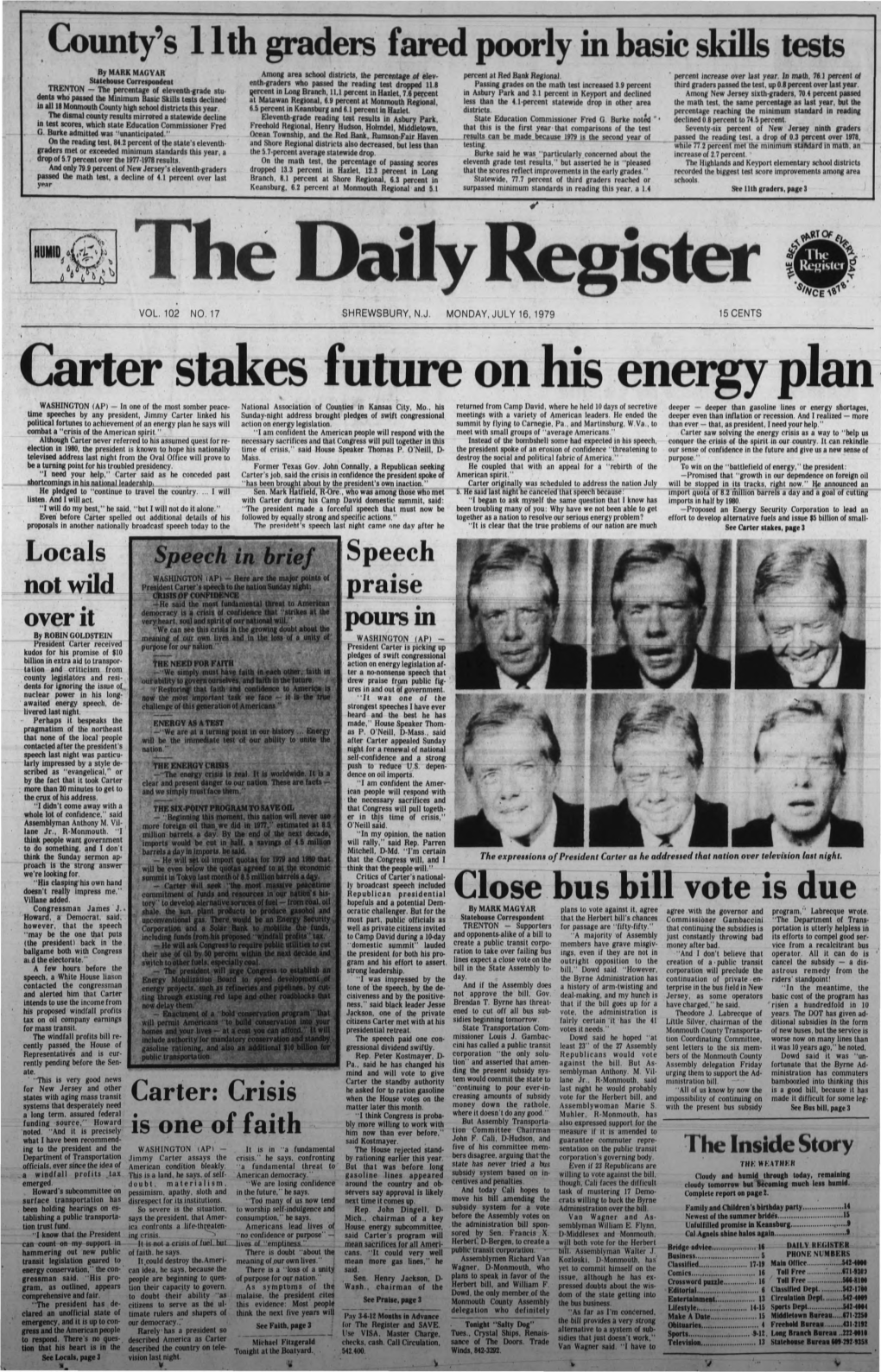 Carter Stakes Future on His Energy Plan
