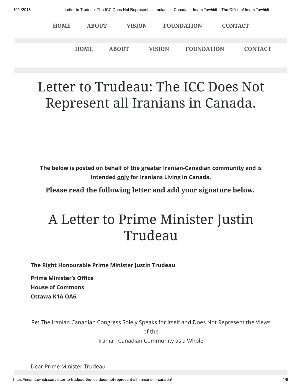 The ICC Does Not Represent All Iranians in Canada