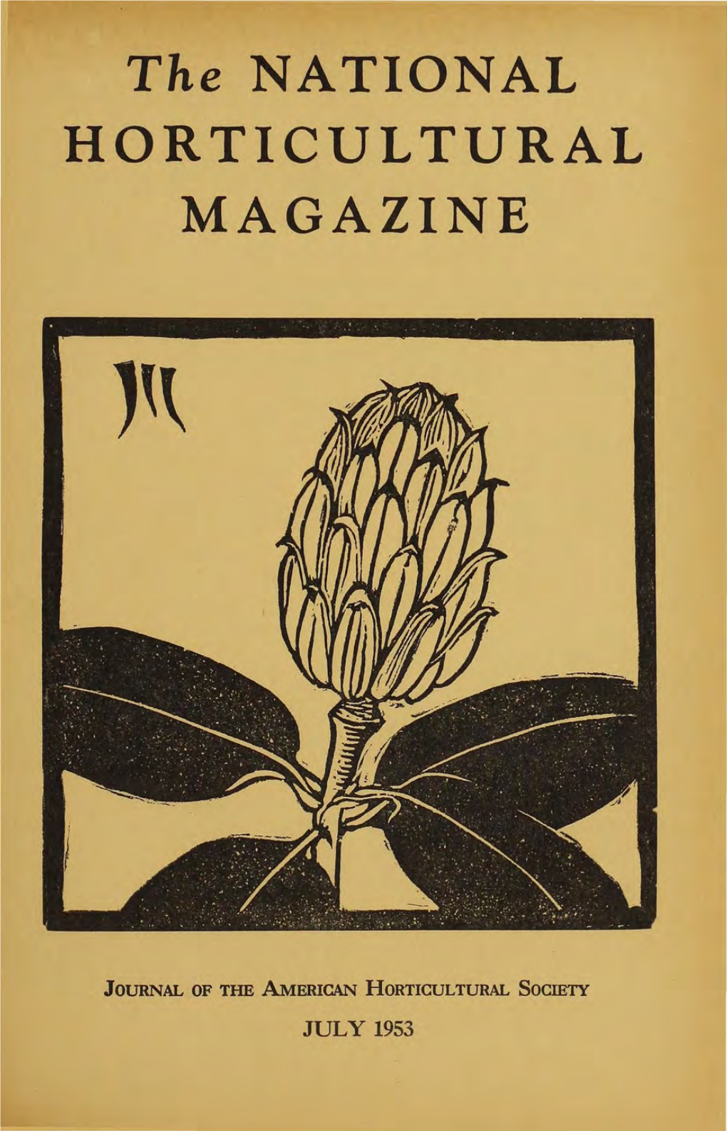 July 1953 the American Horticultural Society, Inc