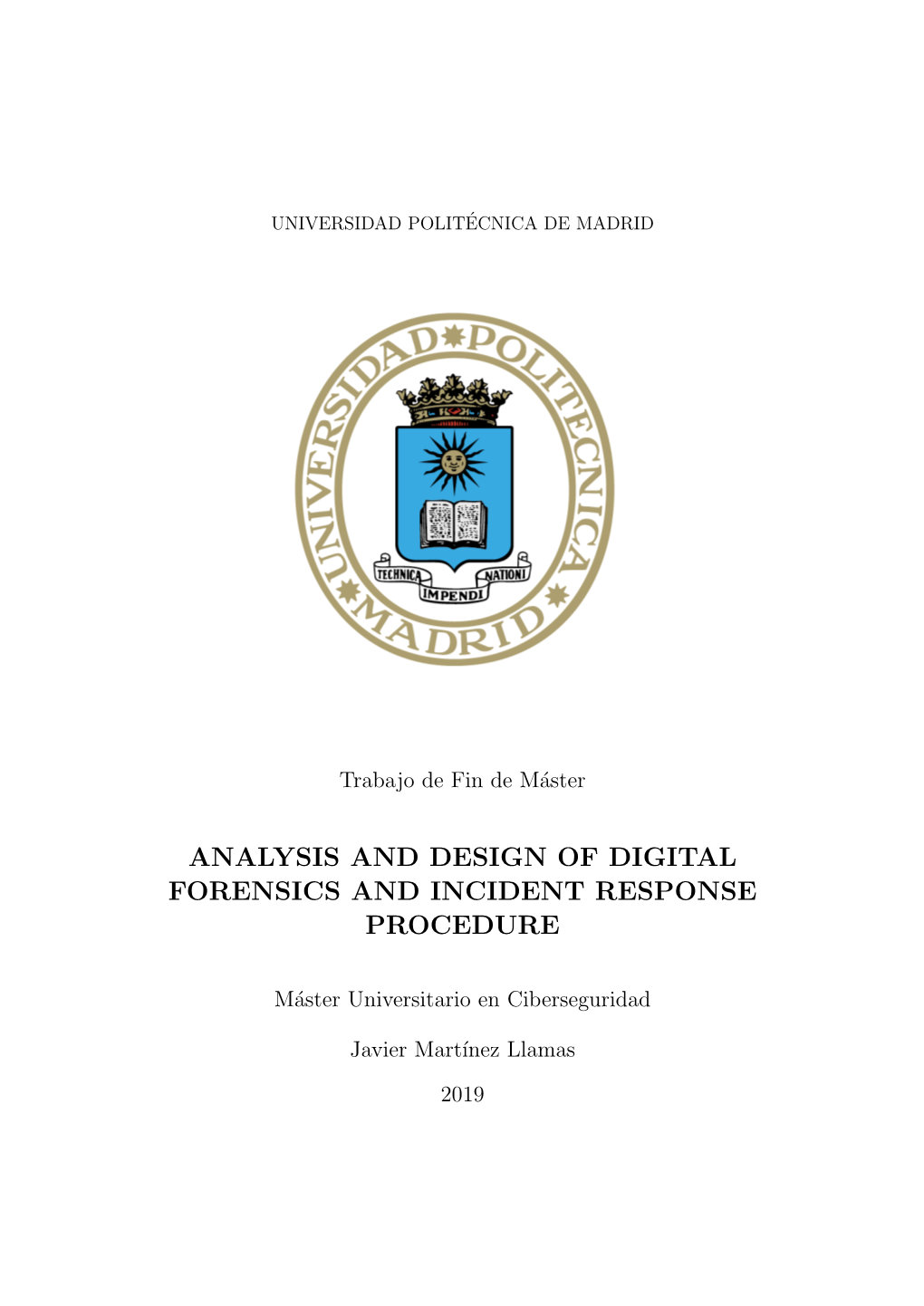 Analysis and Design of Digital Forensics and Incident Response Procedure