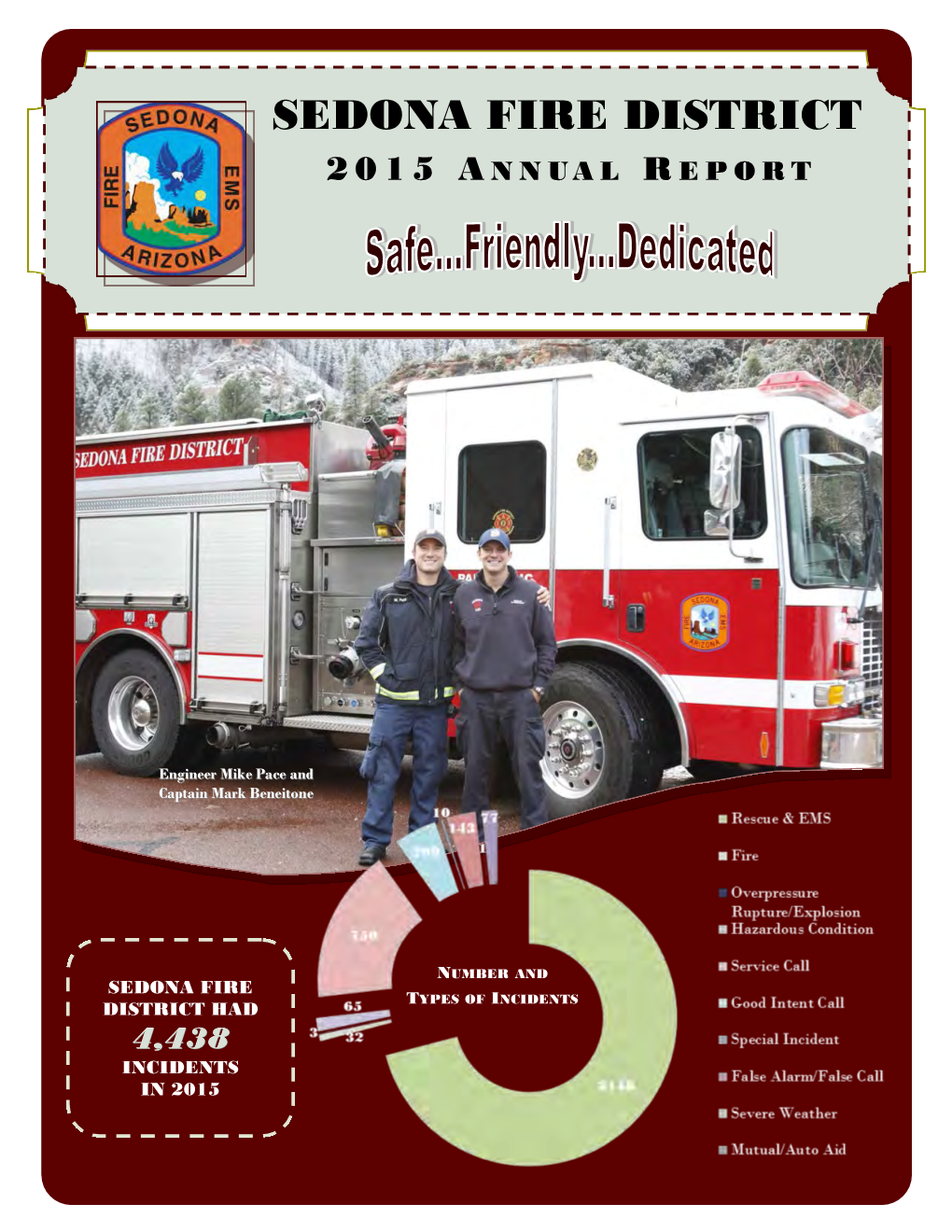 2015 ANNUAL REPORT P a G E 3 Message from Fire Chief Kris Kazian