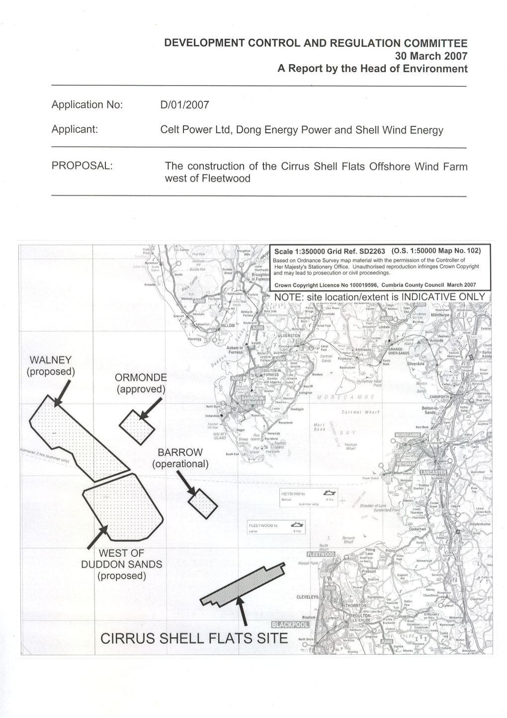 (Item 11) Application No. D-01-2007 Cirrus Shell Flats Offshore Wind