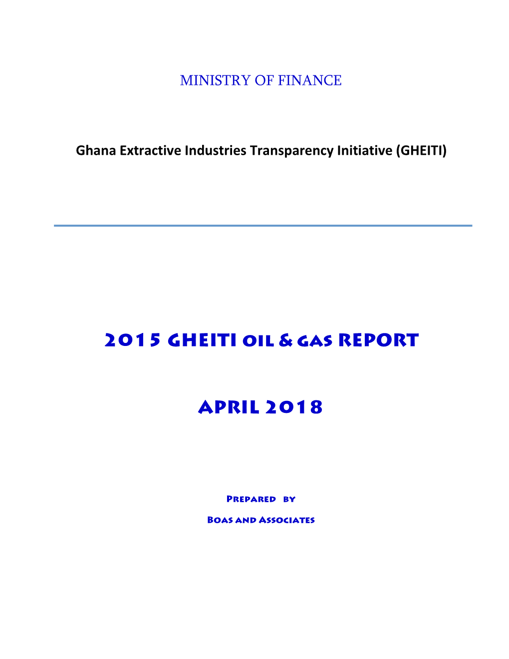 2015 GHEITI Oil and Gas Report