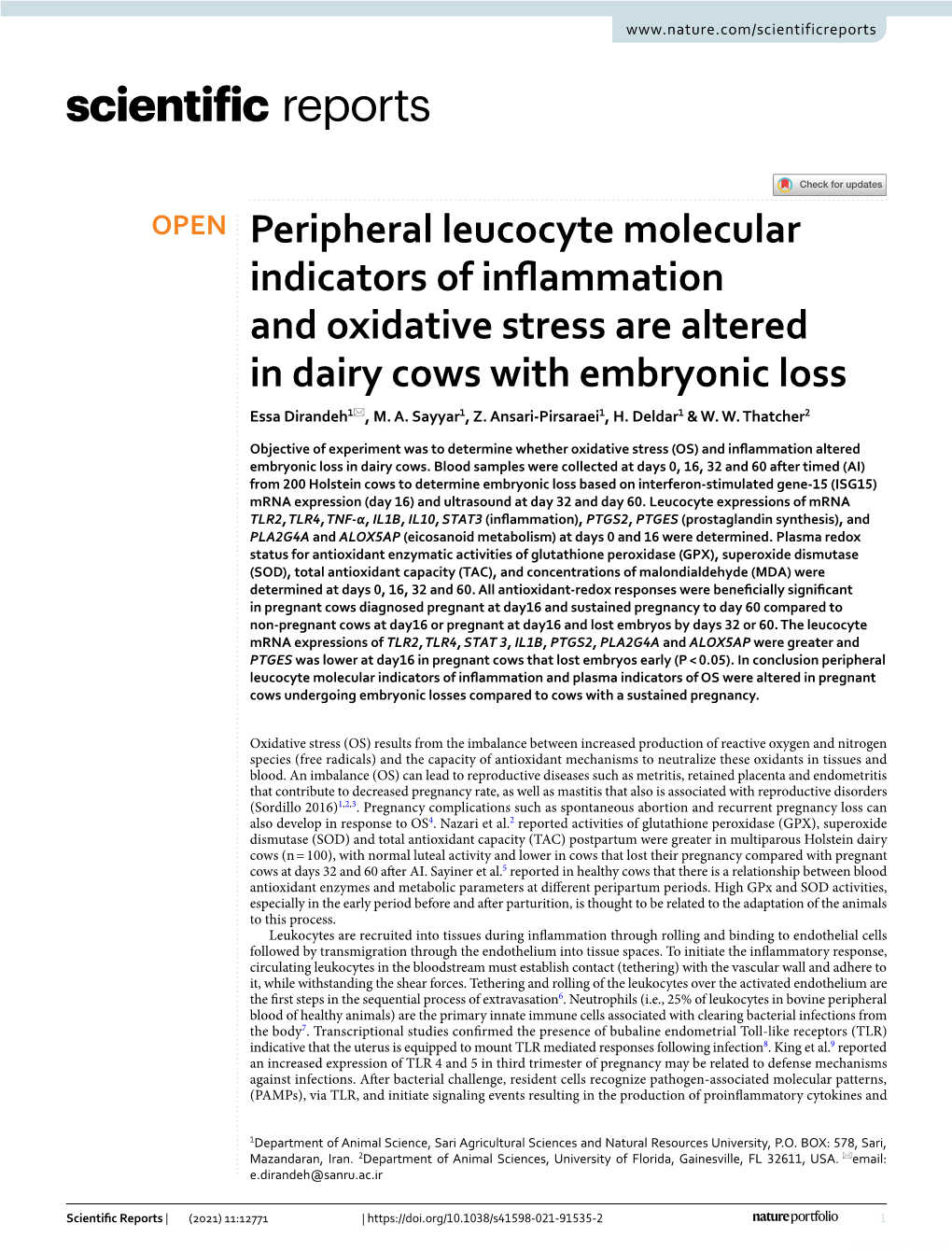 Peripheral Leucocyte Molecular Indicators of Inflammation And