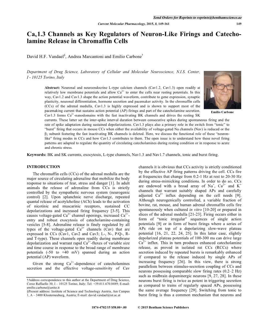 Lamine Release in Chromaffin Cells